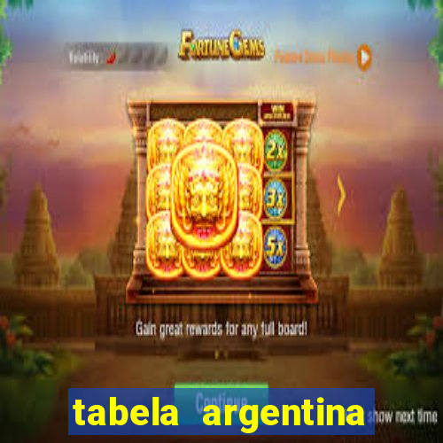 tabela argentina torneo betano